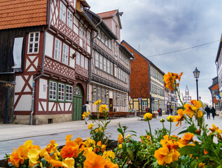 Wernigerode Niemcy  Germany kolorowe miasteczko 2023 - obrazy, fototapety, plakaty
