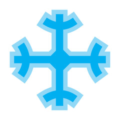Obraz premium Snow flake vector icon