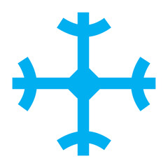 Obraz premium Snow flake vector icon