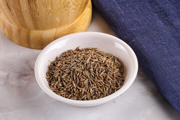 Zeera seeds in the bowl