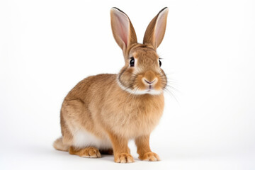 A rabbit isolated on a white background