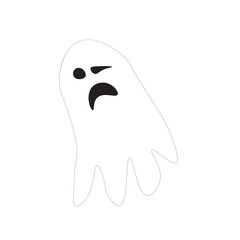 vector flat halloween ghost