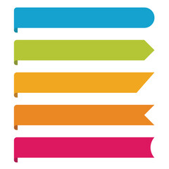 pink, orange, and green ribbons, Graphic design Infographic Bar chart Designer, border creative perspective ppt, border