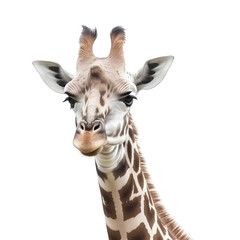 giraffe isolated on white background.