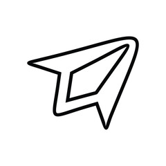 the paper airplane icon represents messages and communication