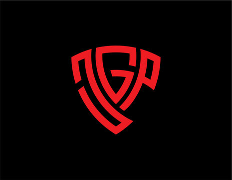 JGP creative letter logo design vector icon illustration	