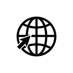globe net sign icon represents websites and internet for office and web design