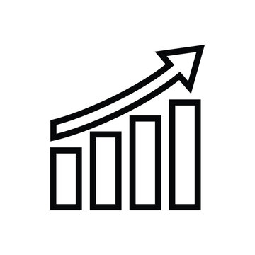 economic stock chart growth arrow icont