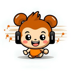 Cute Chibi Animal Cartoon Illustration