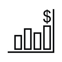business economics bar chart icon