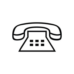 landline telephone icon for communication symbol on web and economic business office - obrazy, fototapety, plakaty