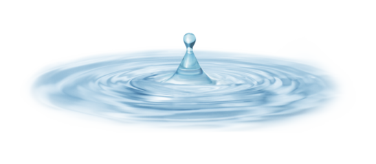 Water. on isolated transparent background