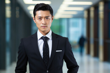 Fototapeta premium Chinese man in a business suit