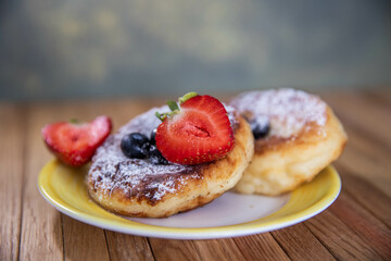 delicious cake with berries