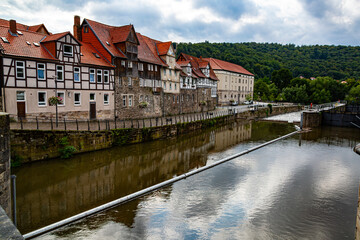 Fototapeta premium Hann. Münden, Basse-Saxe, Allemagne, Europe