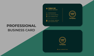 Modern and clean Business Card template - Creative and minimalist  Luxury Business Card design Template.