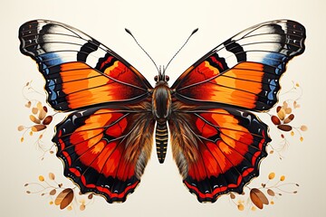 Fototapeta premium butterfly on a white background