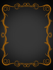 Ornament Boerder Vintage Simple Gold White Black Yellow