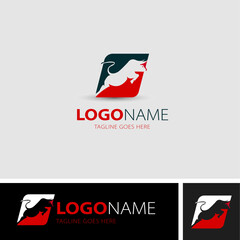 Trade bull business finance and consulting logo