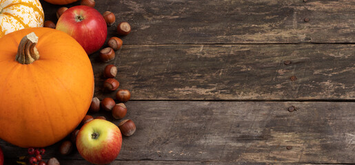 Autumn food background