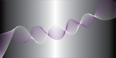 Abstract blue smooth wave on a white background. Dynamic sound wave. purple wave. 