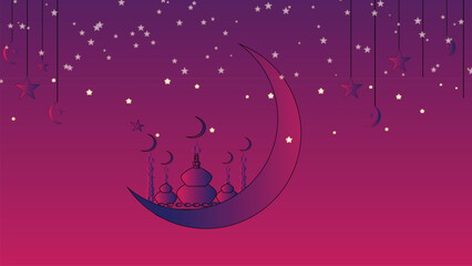Obraz na płótnie Canvas Islamic greeting cards beautiful eps background