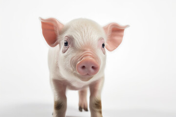 Obraz na płótnie Canvas a cute pig on a white background