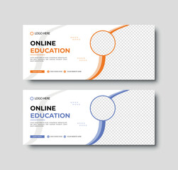 Digital business web banner design corporate horizontal banner template design
