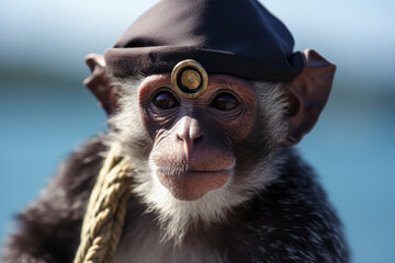 a monkey becomes a pirate