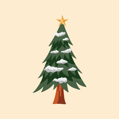 Vector Christmas Tree Illustration 