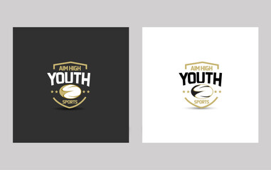 Rugby logo sport logo