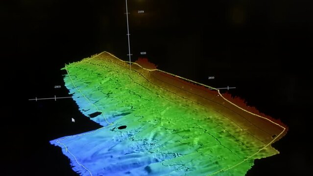 Close Up On Ship Radar Screen
