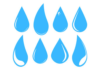 Drops vector set. Isolated aqua vector icons 2023