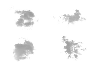 Fototapeta na wymiar Pakiet chmur bez tła, png, białe, dym