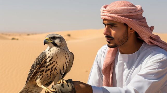 More prominent spotted falcon Clanga clanga with a youthful female demonstrate amid a forsake falconry appear in Dubai UAE
