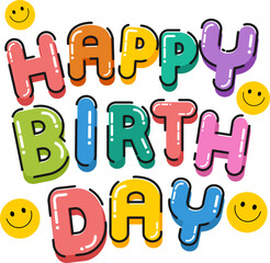 happy birthday text font style