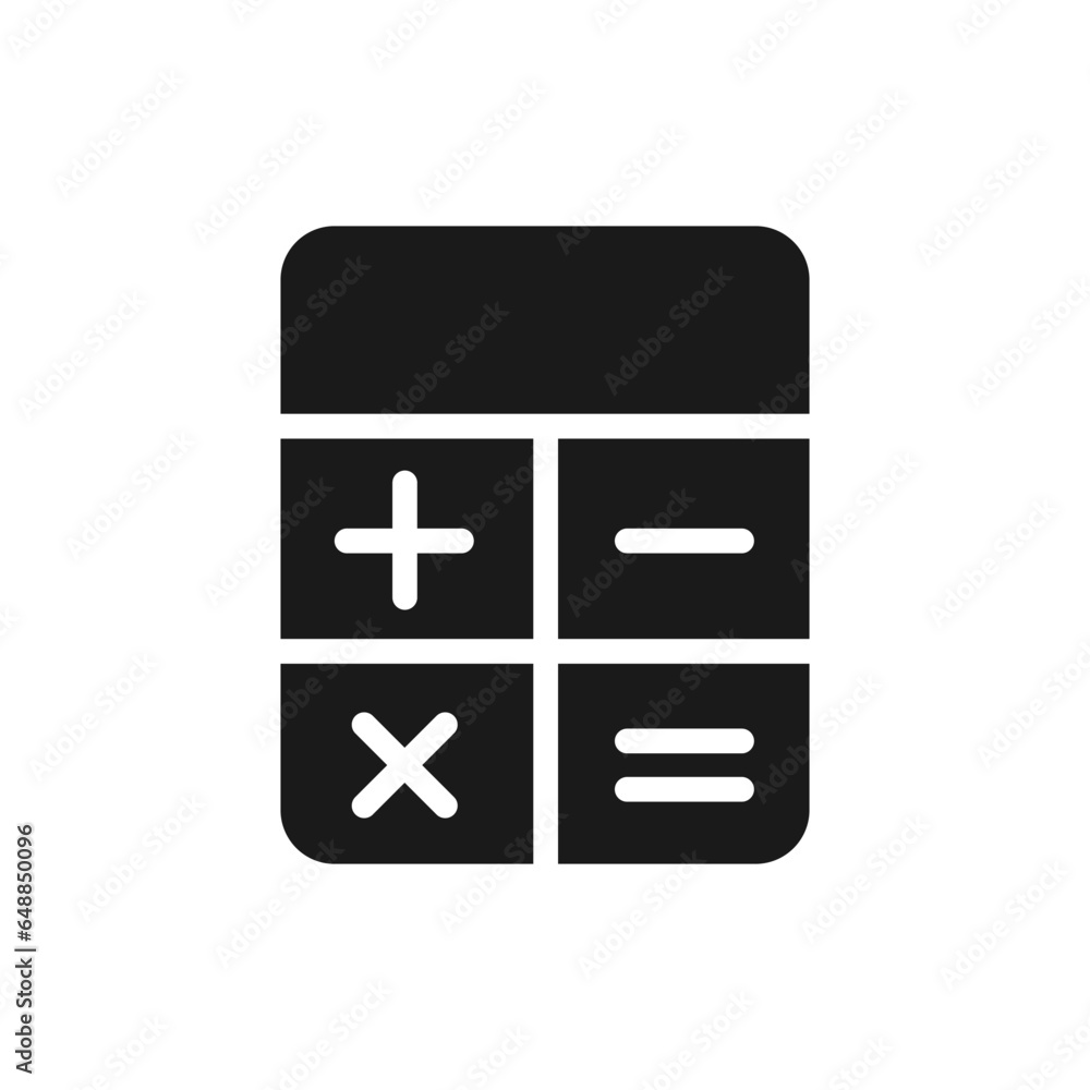 Poster calculator glyph vector icon isolated. calculator stock vector icon for web, mobile app and ui desig