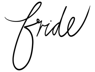 Calligraphy of Bride