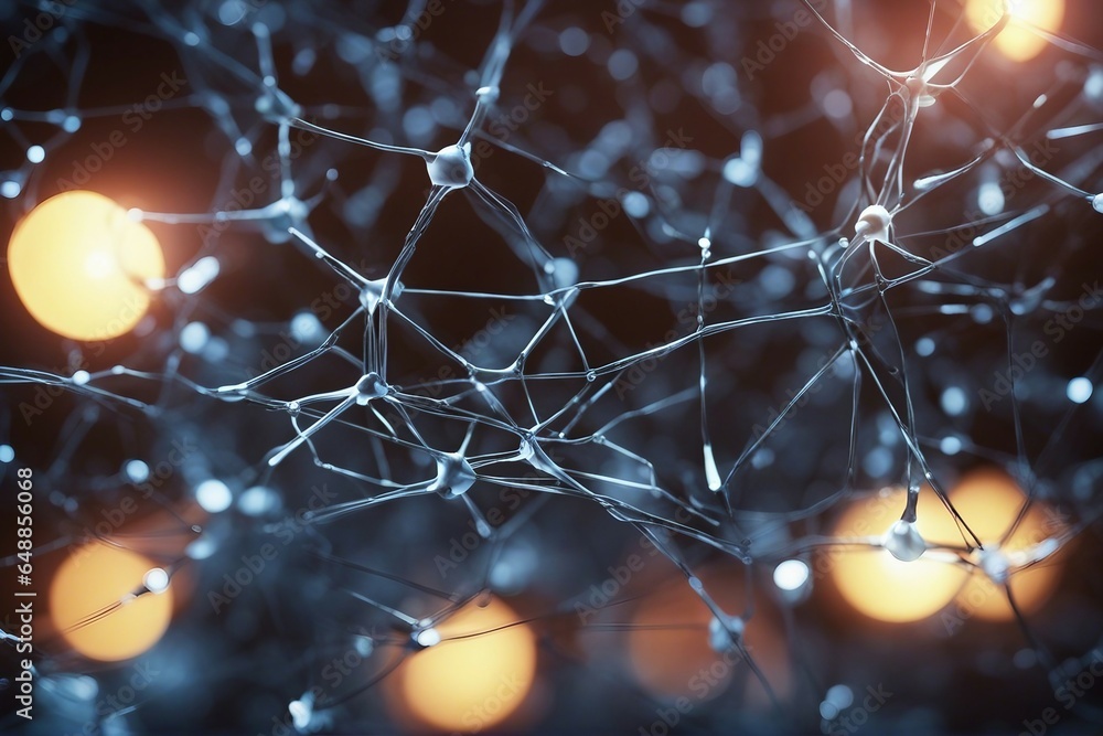 Poster unraveling the intricacies illuminating neuronal connections in a three-dimensional brain network