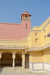 Architecture of Hawa Mahal “Palace of the Winds”. JAIPUR'S MAGNIFICENT ICONIC LANDMARK