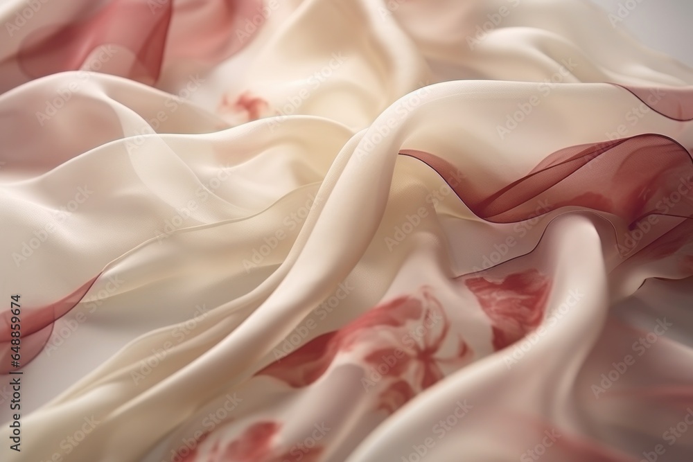 Poster A close up view of a red and white cloth. This versatile image can be used for various purposes.