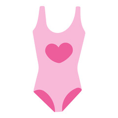 barbicore swimsuit indoor pink heart icon swim