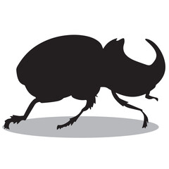 Rhinoceros beetle Silhouette, cute Rhinoceros beetle Vector Silhouette, Cute Rhinoceros beetle cartoon Silhouette, Rhinoceros beetle vector Silhouette, Rhinoceros beetle icon Silhouette, Rhinoceros