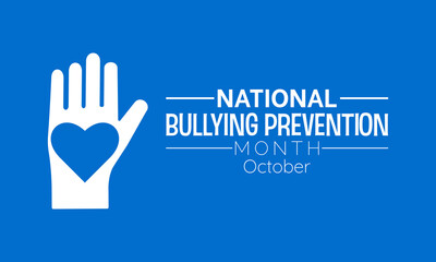 National Bullying Prevention Month Raises Awareness, Empathy, and Advocacy for Safer Communities. Vector Illustration Template.