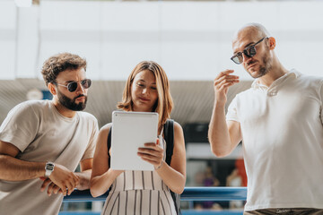 Creative Collaboration for Business Growth: Focused People Discussing Marketing Alliances and New...