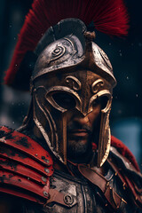 retrato guerrero espartano