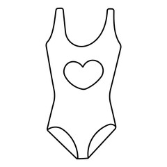 barbicore swimsuit indoor line heart icon swim