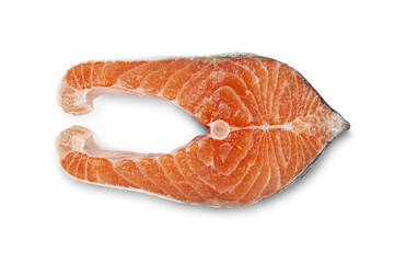 Steak fish salmon isolated on transparent