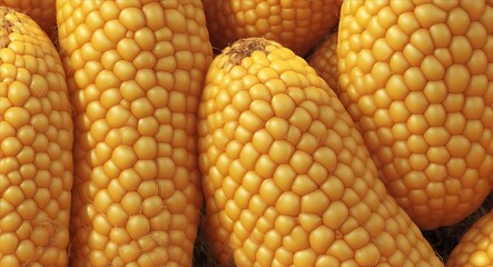 Corn on the cob background picture. Generative AI.