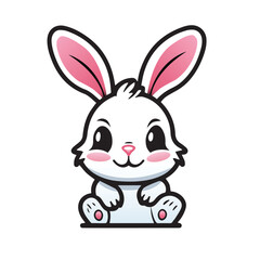 cute rabbit illustration.
